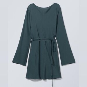 Long Sleeve Mini Dress With Open Back